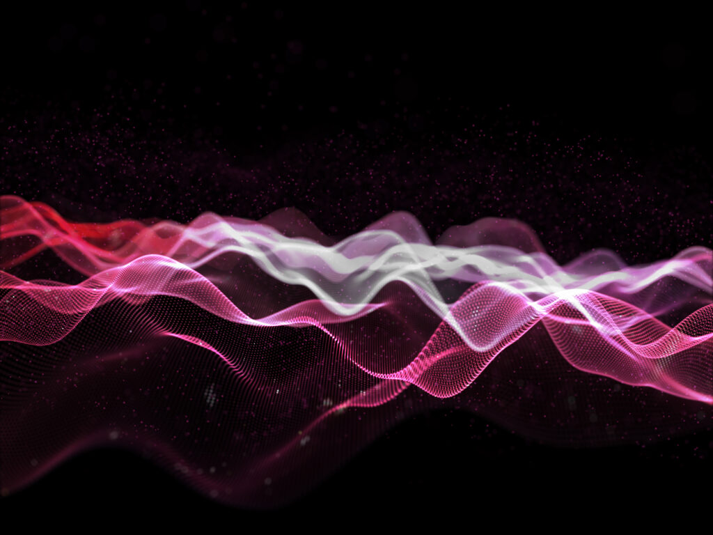 Fréquences sur fonds noir